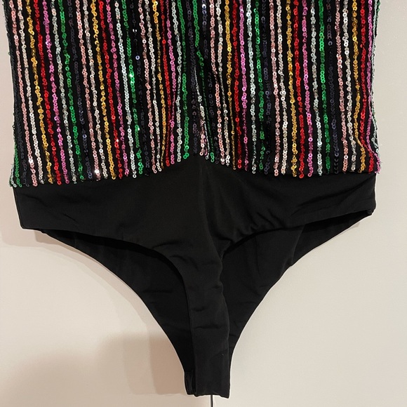 NWT Lovers + Friends Sequined Bodysuit (Size S) - Picture 6 of 16